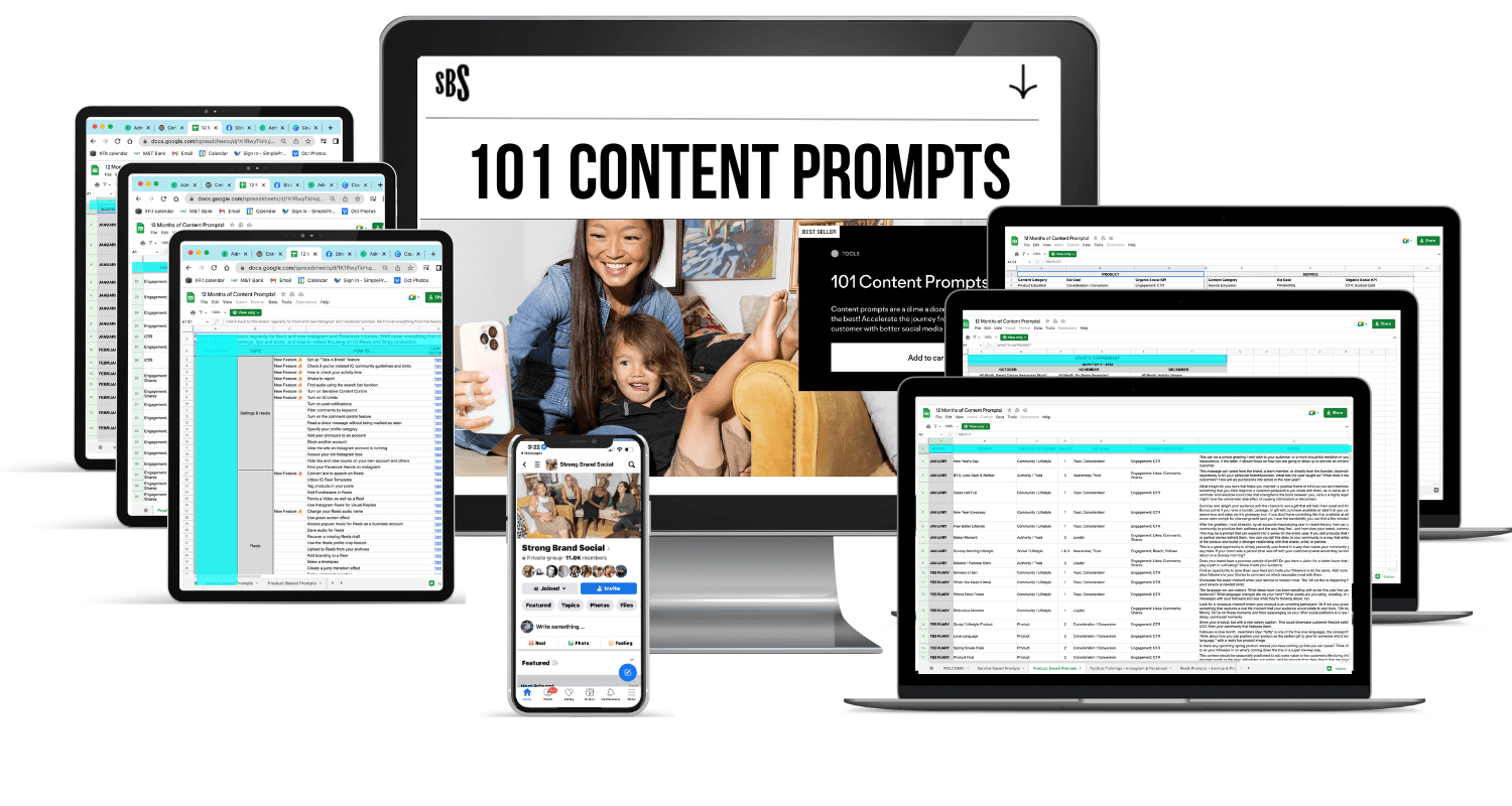 101 Content Prompts – Strong Brand Social